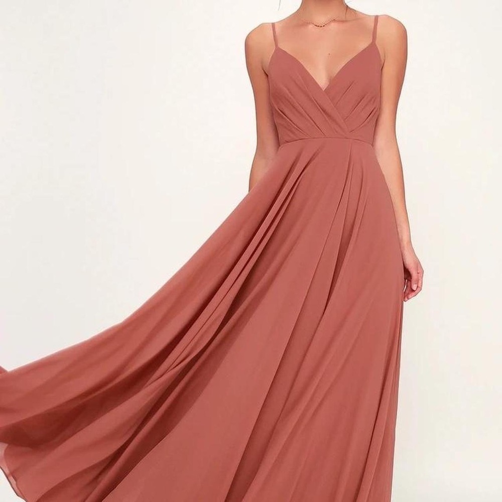 Lulu’s - All About Love Rusty Rose Maxi Dress